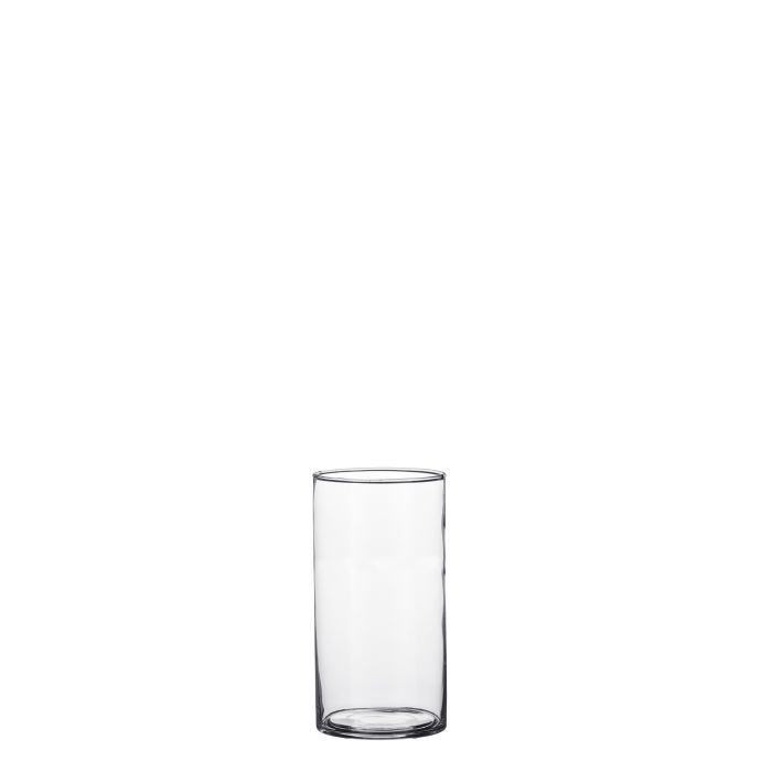 Cylinder glasvase 15 cm høj 9 cm i dia