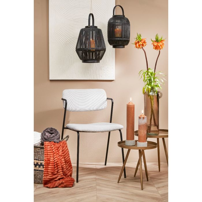 Blockljus 25 cm hög ljusbrun