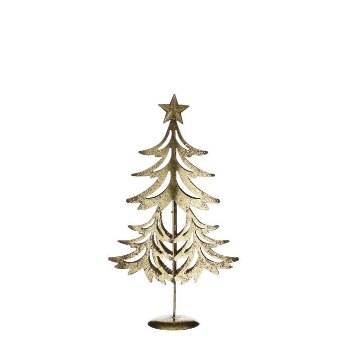 Champagnefarvet juletræ 30 cm højt