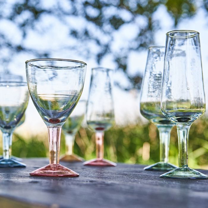 Speedtsberg serie af glas med farvet fod