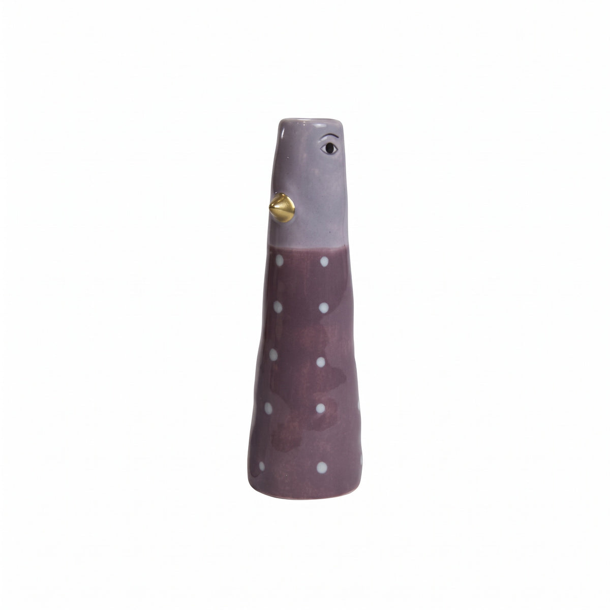 Vas Anka 16 cm lila med ränder eller prickar