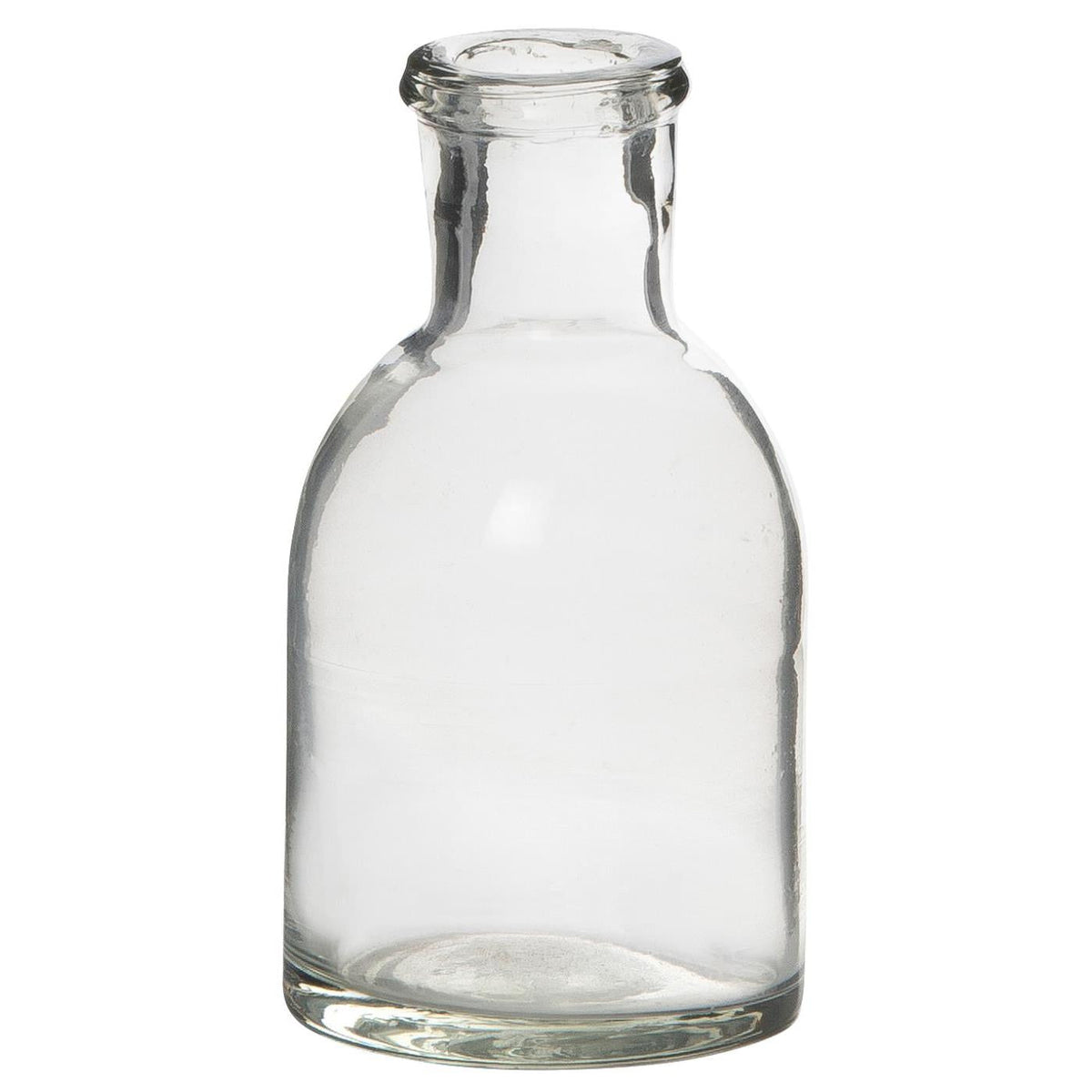 Litet apoteksglas från Ib Laursen i klart glas utan mönster för blommor och kronljus