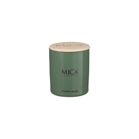 Mica Decorations duftlys eccentric jungle i grønt glas