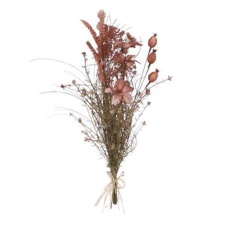 Blomsterbuket i tørret look - lyserød