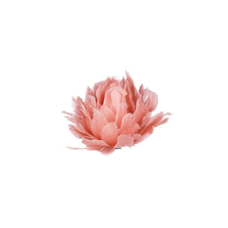 Blomsterhoved med klips lyserød