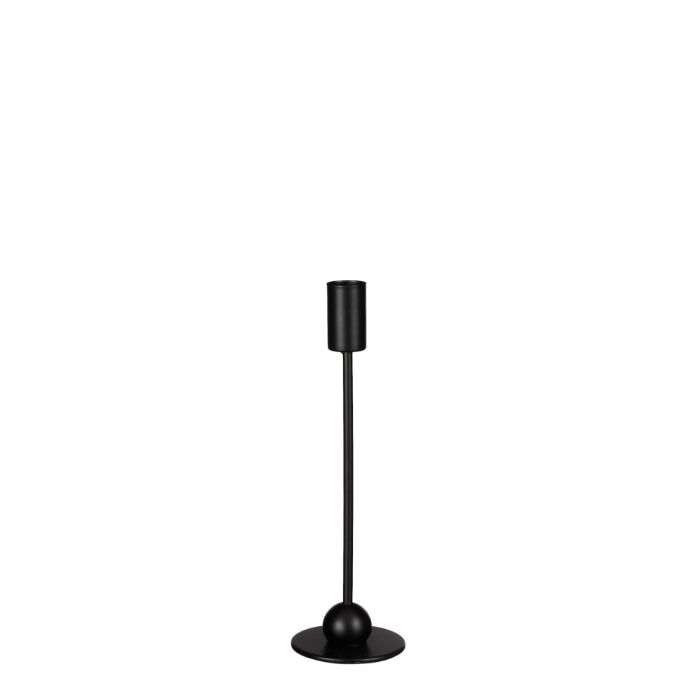 Gusto lysestage 22 cm høj sort