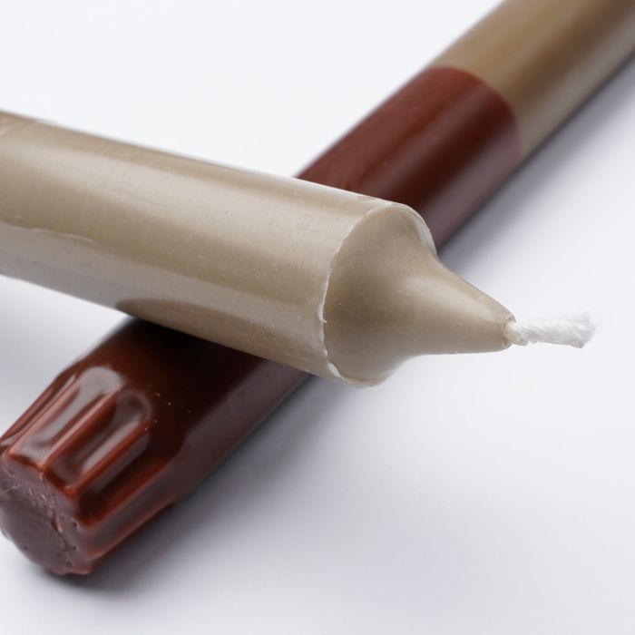Trefarvede lys 2-pak brun