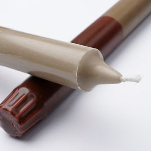 Trefarvede lys 2-pak brun