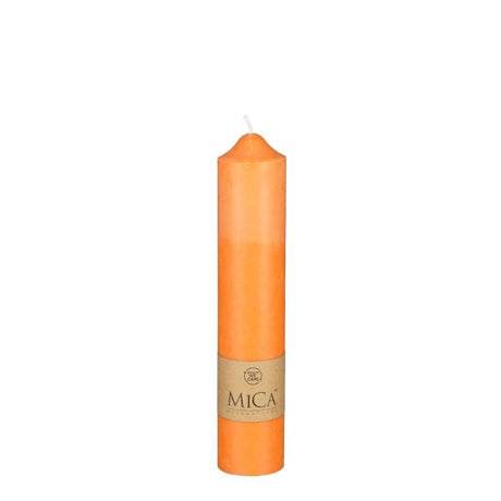 Bloklys 25 cm højt 5 cm i dia orange 
