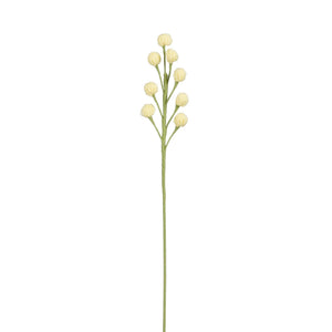 Virkad ljusgul blomma med små runda blommor för dekorativa buketter