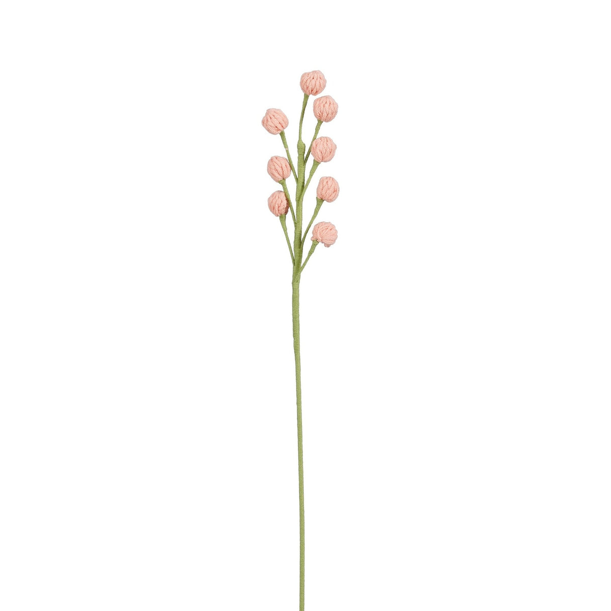 Ljusrosa virkad blomsterstjälk i polyester till vår- och sommardekorationer