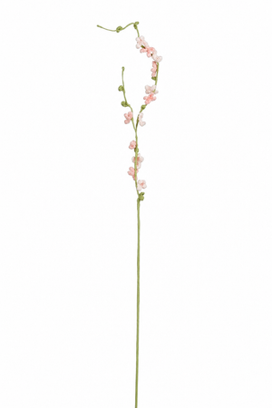 Ljusrosa virkad blomkvist med små blommor för vårbuketter och vaser