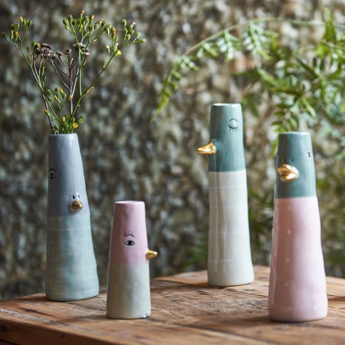 Vase and 16 cm blå eller aquafarvet