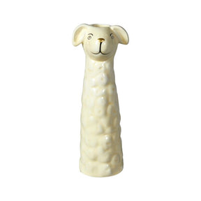 Vase får 15 cm gul