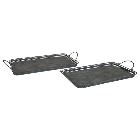 Set med 2 brickor i antik svart metall från Speedtsberg.