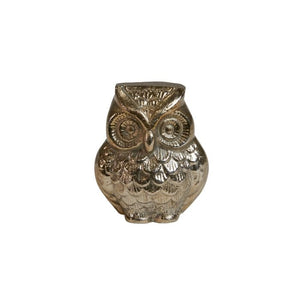 Guldfarvet ugle 8 cm høj