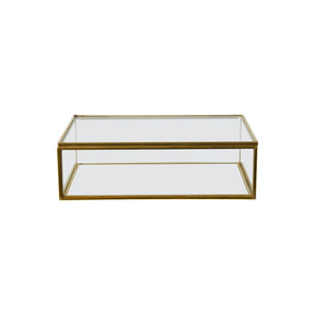 Glasæske med guldfarvet kant fra Speedtsberg