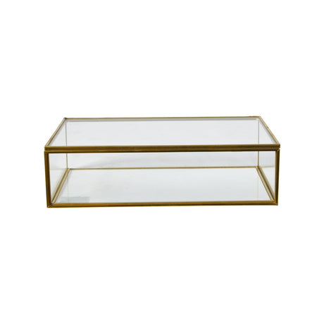 Glasask i klart glas med guldfärgad kant från Speedtsberg.