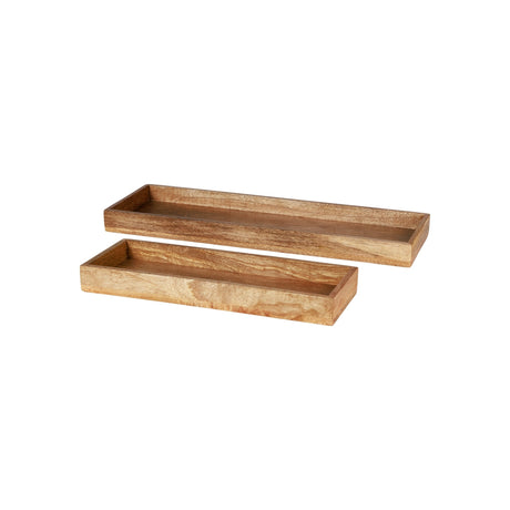Set med 2 avlånga träbrickor från Speedtsberg.