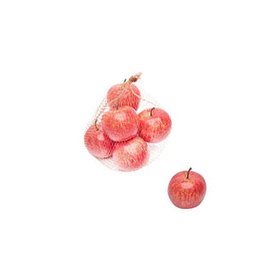 Naturtro kunstige røde æbler i 6 pak til dekoration og frugtskåle.