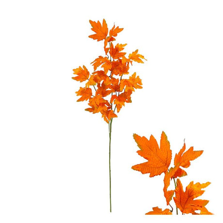 Naturtro ahorngren med klare orange blade på 88 cm til efterårsdekorationer.