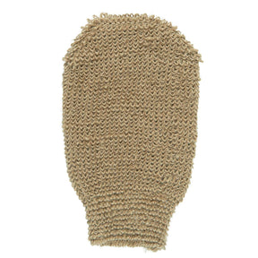 ALTUM badhandske från Ib Laursen i naturfärgad jute med grov struktur för kroppstvätt och exfoliering.