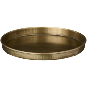 Lysbakke med kant i guldfarvet metal 13 cm i dia fra Ib Laursen