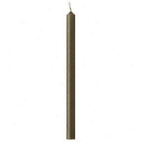 Olivgrönt stearinljus från Ib Laursen, 20 cm högt, 1,3 cm i diameter