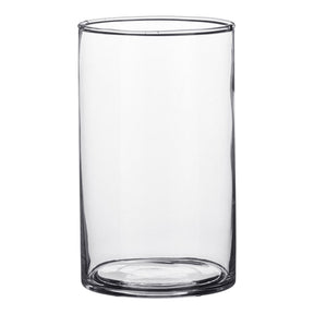 Liten cylindervas i klart glas för blommor, bordsdekorationer och kreativa uppställningar