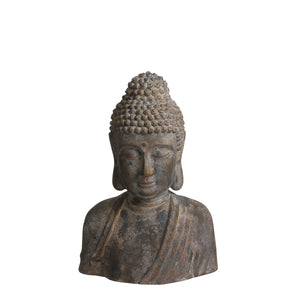 Buddha buste i grå magnesium 54 cm høj fra Mica