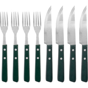 4 sæt steakbestik i grønt akacietræ fra Nicolas Vahé