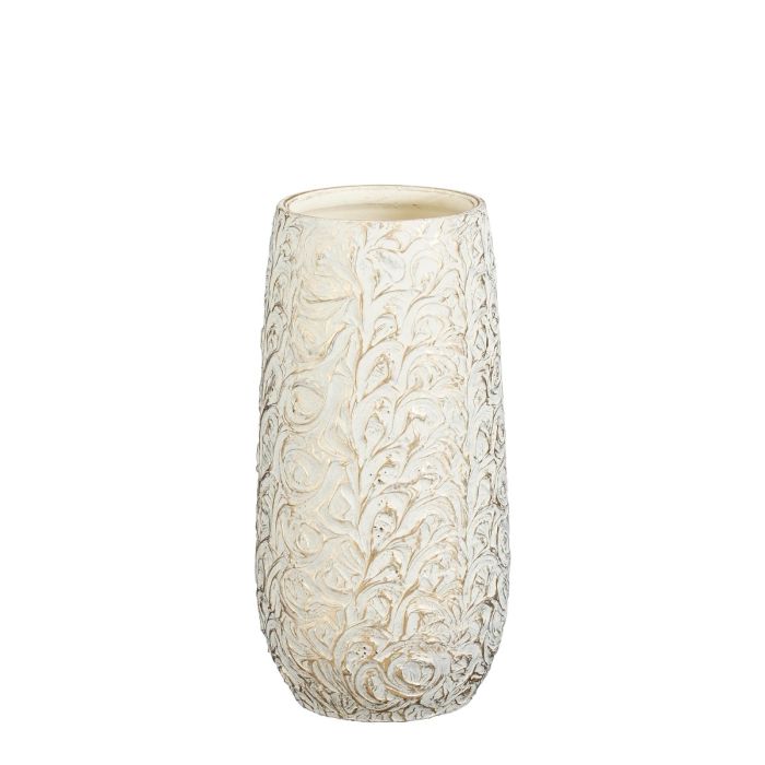Off-white Arthur vase fra Mica Decorations, 35 cm høj keramisk vase i organisk design.