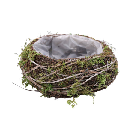 Dekorationsskål med grenar och mossa, 20 cm i diameter