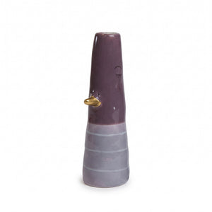 Vas Anka 16 cm lila med ränder eller prickar