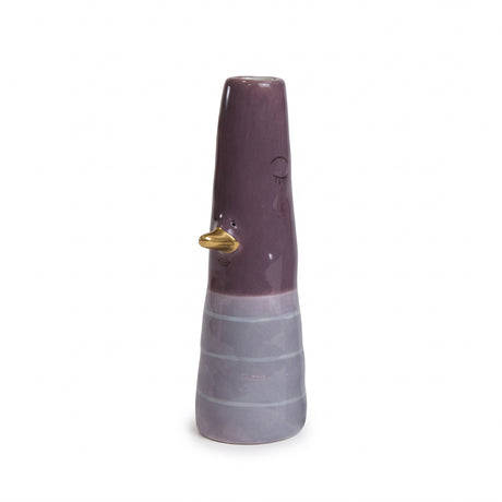 Vas Anka 16 cm lila med ränder eller prickar