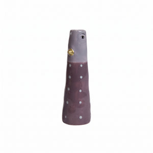 Vas Anka 16 cm lila med ränder eller prickar