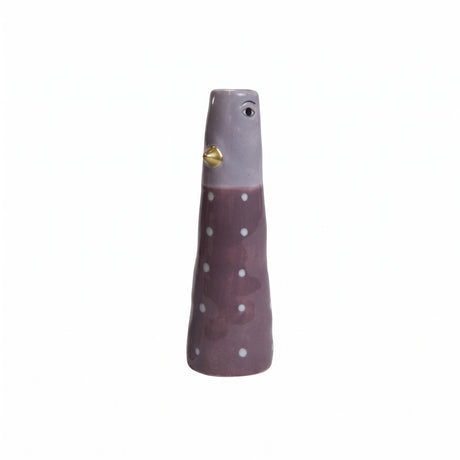 Vas Anka 16 cm lila med ränder eller prickar